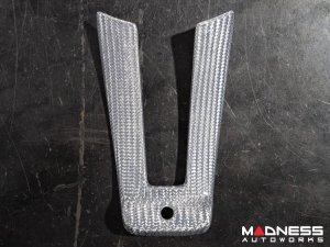 Alfa Romeo Giulia Steering Wheel Trim - Carbon Fiber - Lower Trim Set - White Candy - QV Model Alfa Romeo Giulia Steering Wheel Trim - Carbon Fiber - Lower Trim Set - White Candy - QV Model